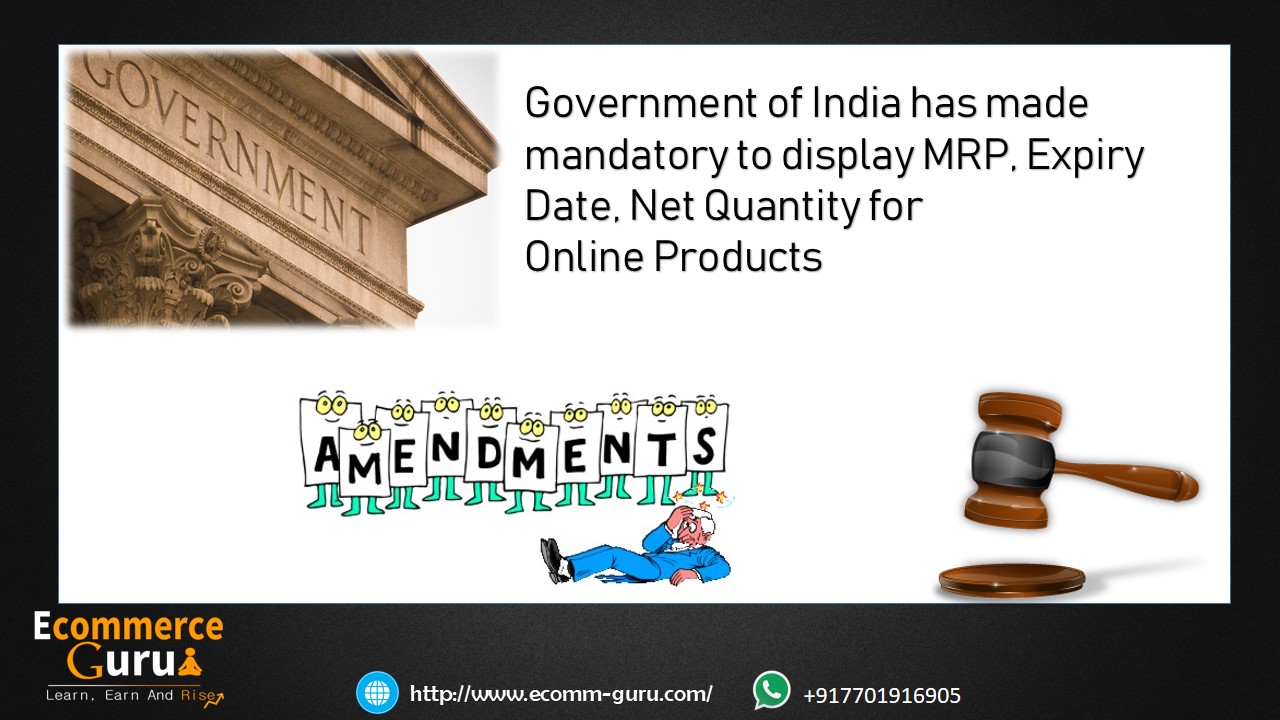 Now Its Mandatory To Display Product Information For Online Sellers