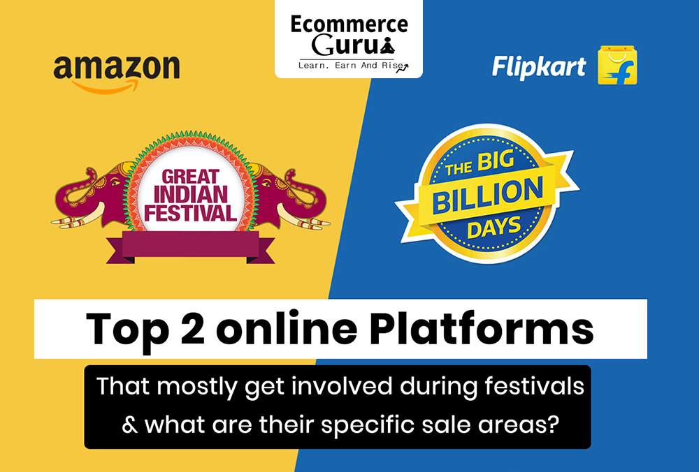 Top 2 online platforms that mostly get involved during festivals and what was